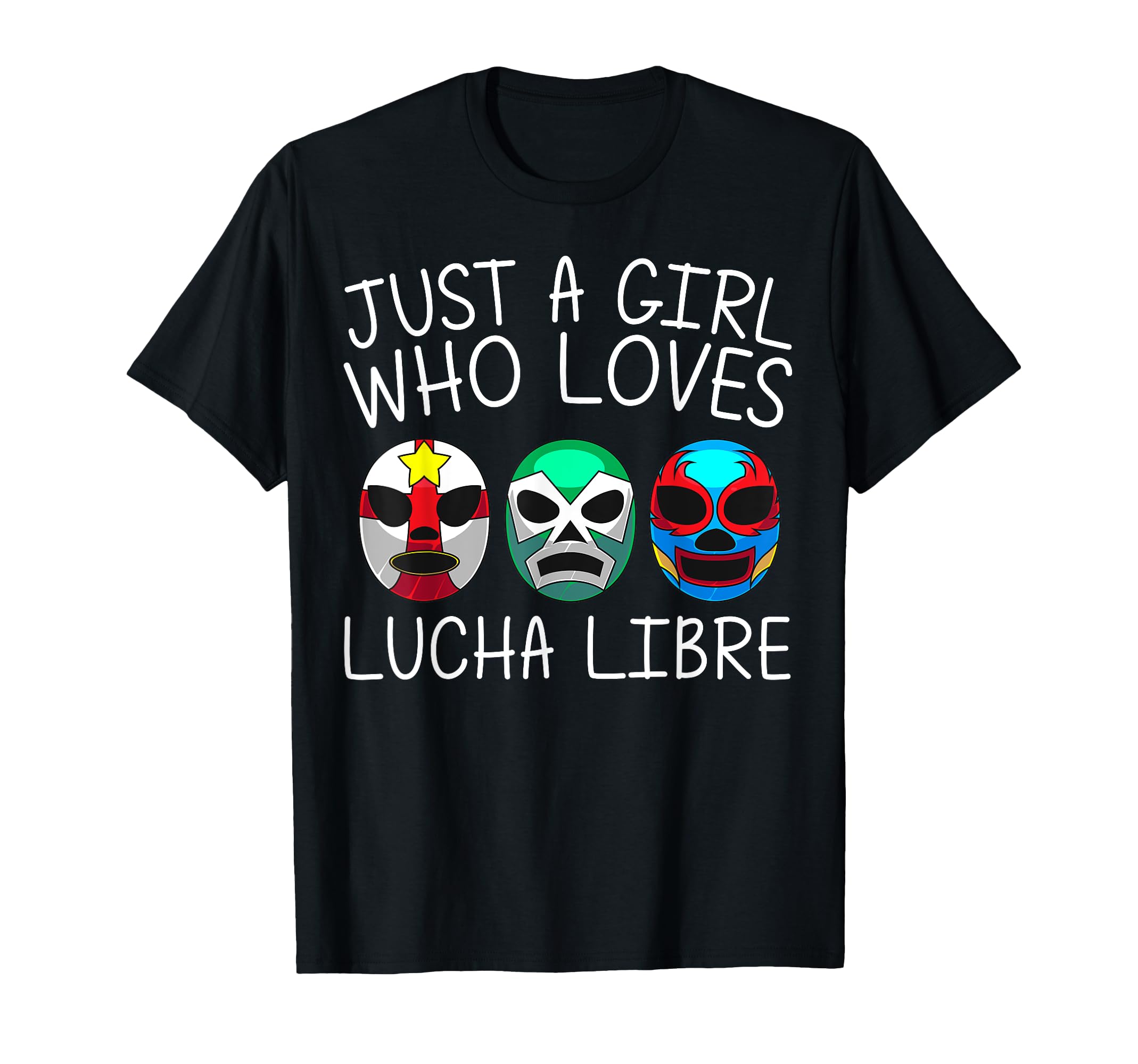 Funny Lucha Libre Gift For Girls Kids Mexican Wrestling Mask T-Shirt