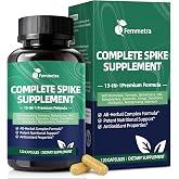 Femmetra Spike Protein Detox Capsules, Nattokinase Supplement 8000FU, Quercetin with Bromelain &amp; Curcumin etc. 13-in-1 Protein Capsules Wellness Formula for Immune Health, Vegan, Non-GMO, 120 Capsules