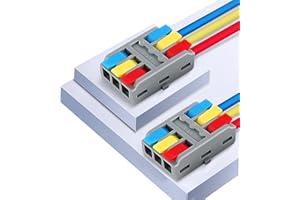 Koverflame Robust Lever Wire Kit: Quick Connect Electrical Splicing, Compact Conductor 28-12 AWG for Reliable Inline Circuits (LT-3, 10)