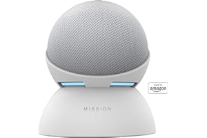 MISSION CABLES Made for Amazon Battery Base, in White for Echo Dot (4th generation) Not compatible with previous generations of Echo or Echo Dot (1st Gen, 2nd Gen, or 3rd Gen).
