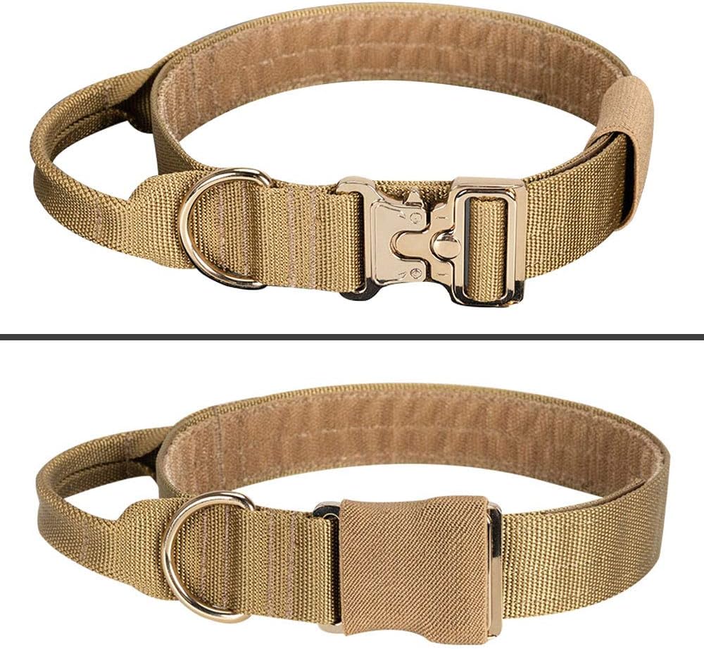 EXCELLENT ELITE SPANKER Milltary Adjustable Tactical Nylon Dog Collar Heavy Duty Dog Collar with Metal Buckle and Control Handle(COB) - Image 5