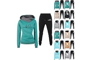JMMSlmax Women 2 Piece Hoodie Tracksuit Jogger Pant Outfits Women Solid Color Hooded Sweatshirt and Pant Tracksuit Sport Suit