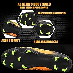 HESBITEUL Unisex AG Cleats Professional Long Studs