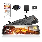 WOLFBOX G840S 12" 4K Mirror Dash Cam Backup