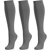 Medical Compression Socks for Women and Men 3 Pairs 20-30 mmHg Knee High Christmas Compression Stockings Circulation Best for Running Athletic Nurses