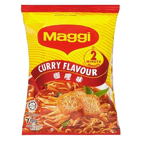 Maggi 2 Minuten Nudeln Curry Geschmack - 79g 2 x 8 - 8-er Pack