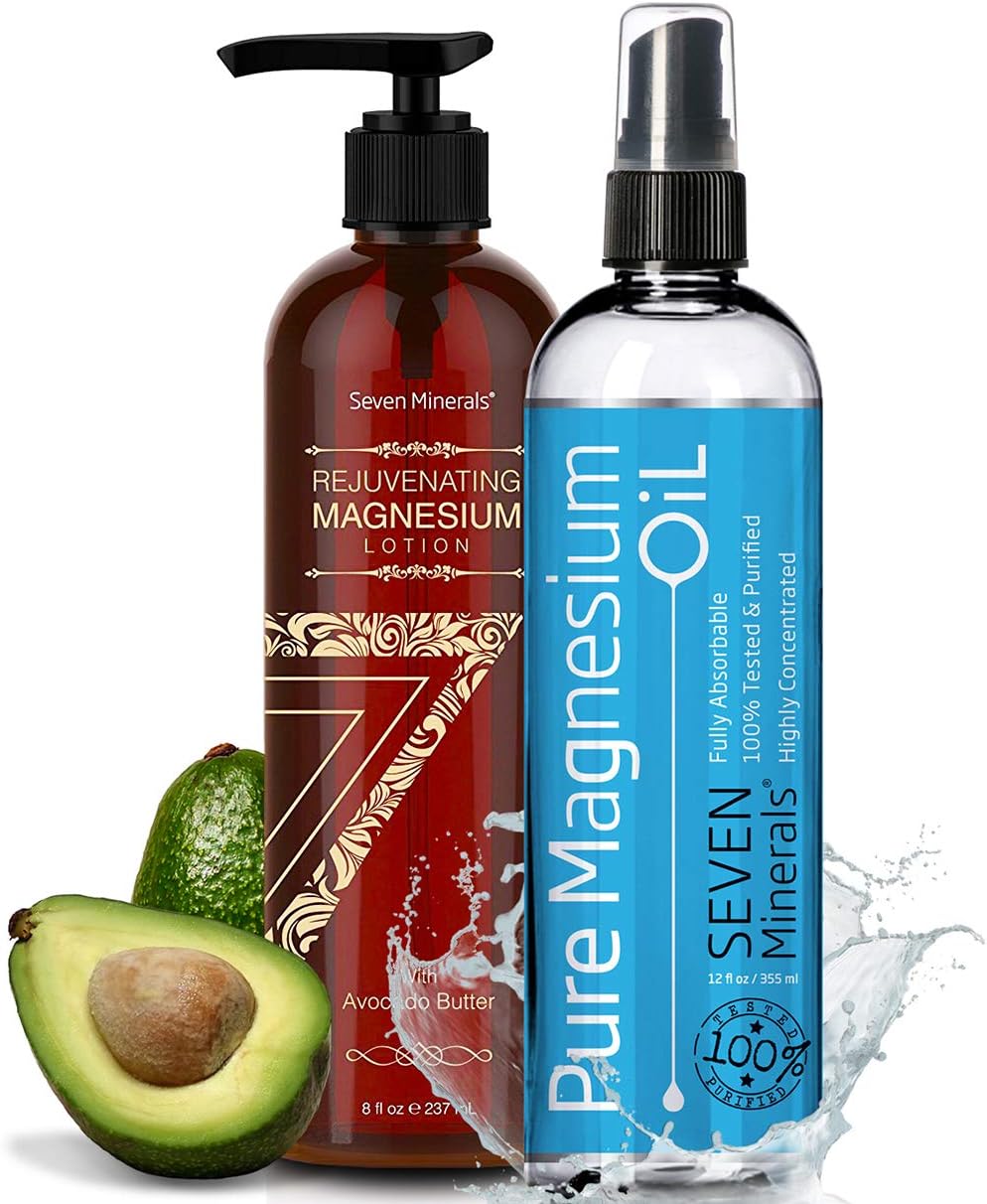 Pure Magnesium Oil & Rejuvenating Magnesium Body Lotion Bundle