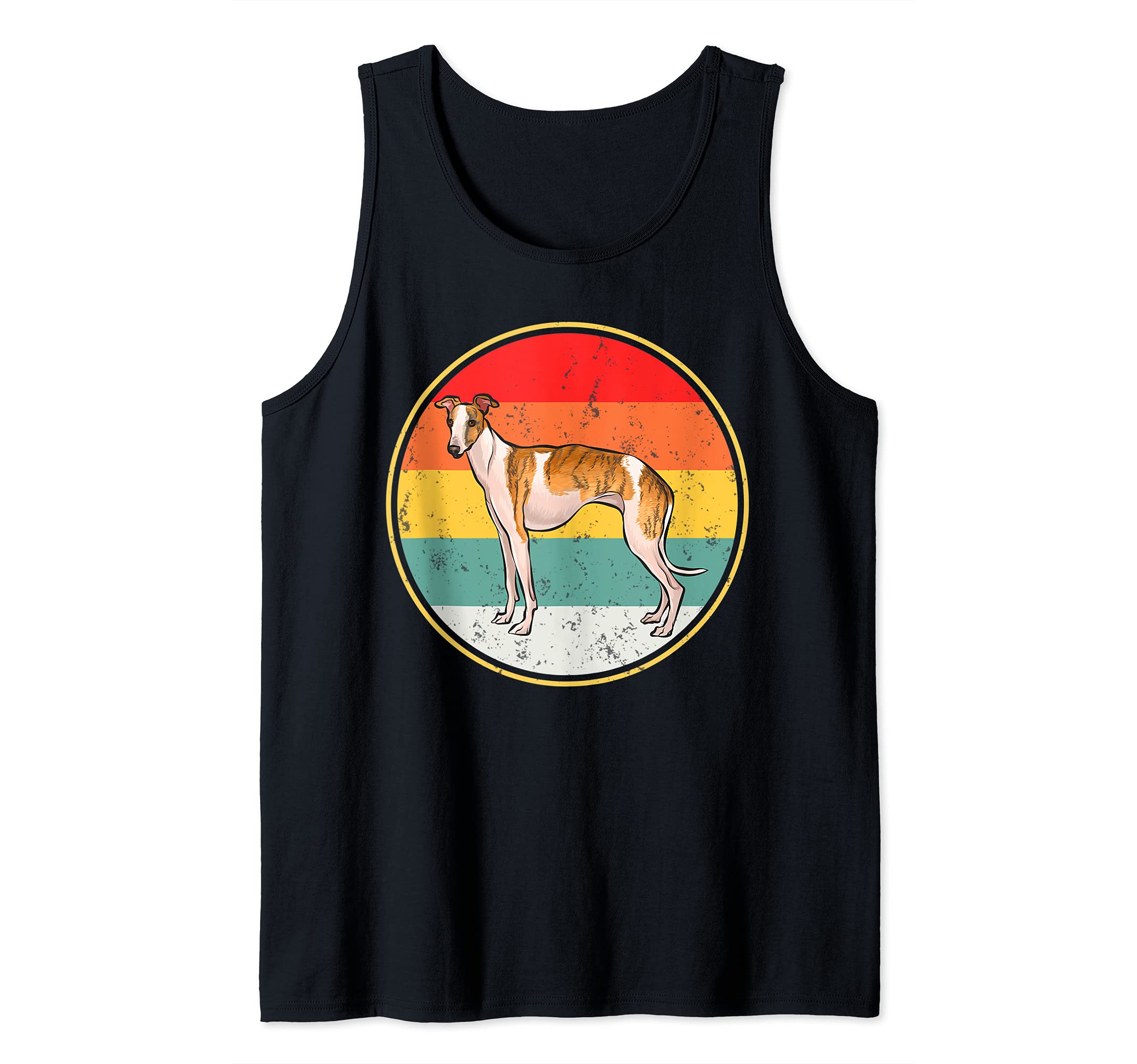 Vintage Retro Sunset Whippet Dog Tank Top