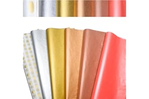 HOEINE 20x28 Inches Large Tissue Papers, 6 Popular Metallic Colored Tissue Paper for Gift Bags Crafts Packaging 60 Sheets Wrapping Tissue Paper Bulk for Flower Graduation Wedding Christmas Birthday Party