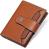 Falan Mule Women's Wallet, Genuine Leather, RFID Protected, Caramel Color, 10 Slots, 2 Windows, Zipper Closure, 2 Compartments