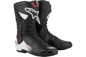 Alpinestars SMX-6 V3 Motorcycle Boots, High-Speed Protection & Comfort - CE Certified, Replaceable Toe Sliders, Enhanced Ankle Protection, Breathable & Lightweight Design