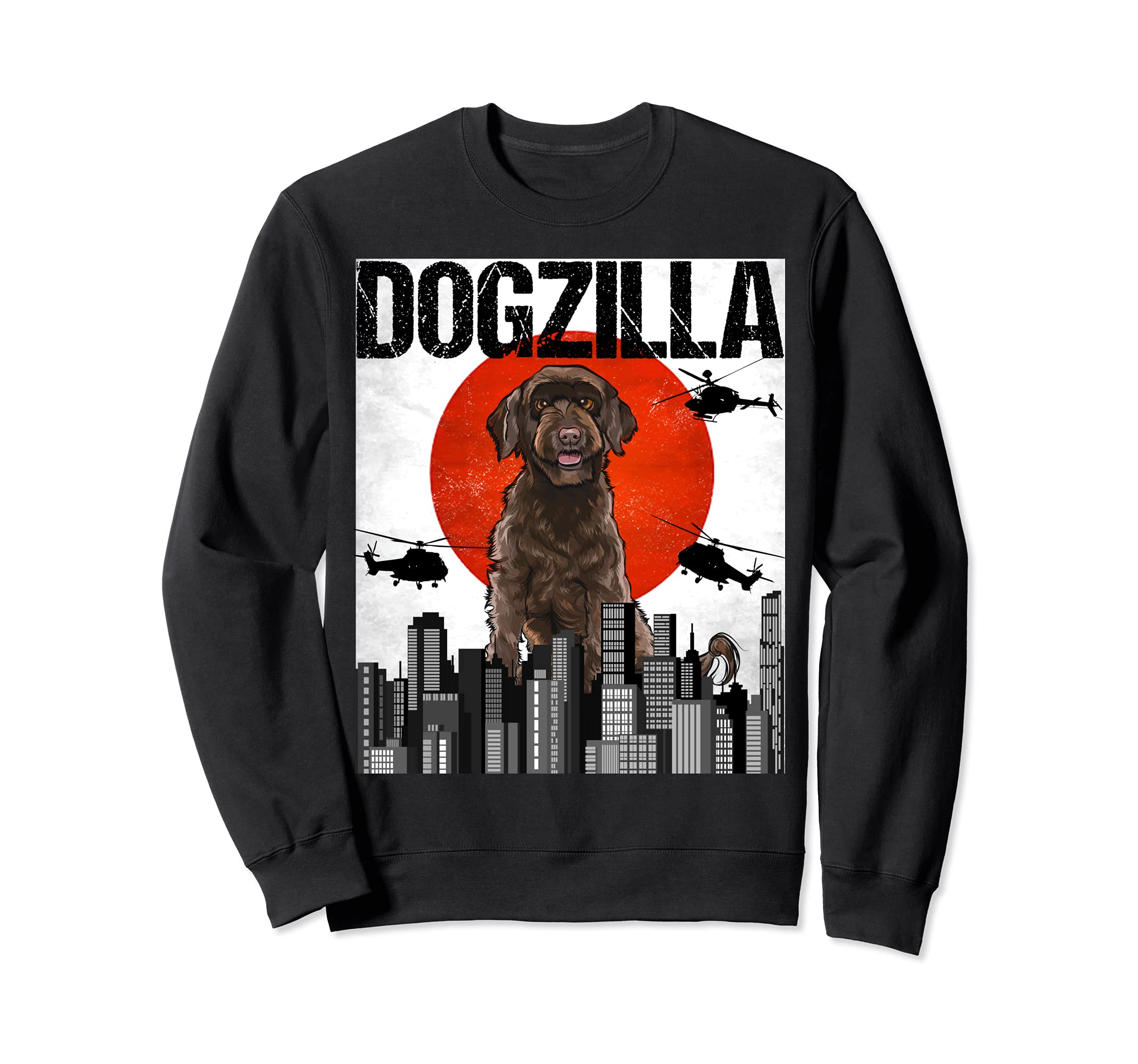 Funny Vintage Japanese Dogzilla Portuguese Water Dog Sweatshirt