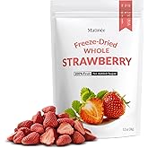 MATINÉE Freeze Dried Strawberries, Whole Dried Strawberries, Dehydrated Fruit, Dried Fruit Snack for Baking, Yogurt & Kids Treats-Vegan, Non-GMO, Preservative Free, 1.2oz, 34g (Pack of 4 Bag)