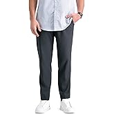 Haggar Men's The Active Series Slim Fit Flat Front Casual Flex Pant