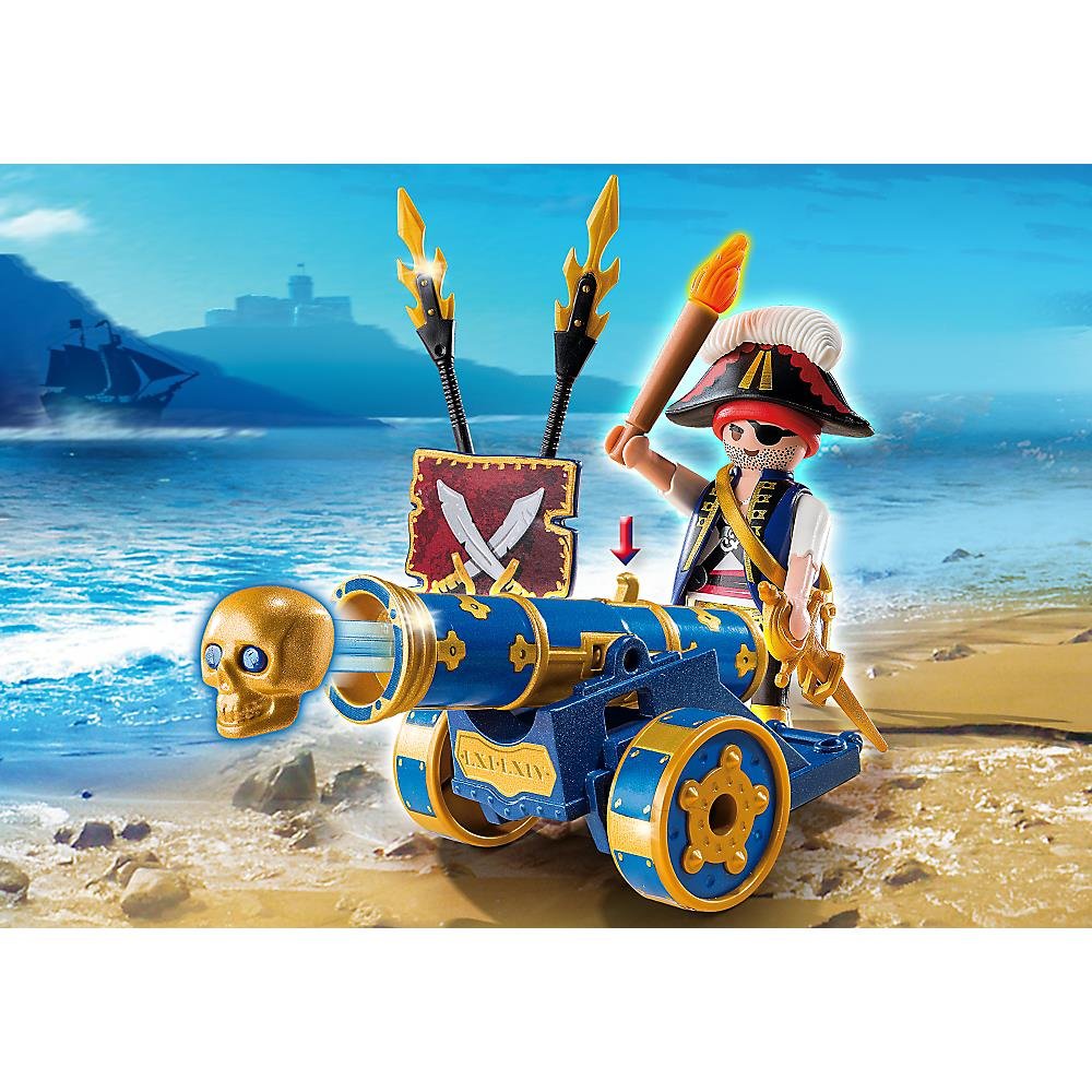 Playmobil 6164 Blue Interactive Cannon with Pirate