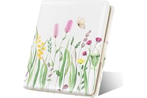 Oppsviust Womens Wallet, RFID Small Card Wallets for Women, Slim Thin Bifold Leather Credit Card Holder Wallet, Cute Compact Wallet Ladies Mini Purse with Zipper Coin Pocket & ID Window(Fresh Flower)