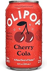 OLIPOP Prebiotic Soda Pop, Cherry Cola, Prebiotics, Botanicals, Plant Fiber, 12 fl oz can