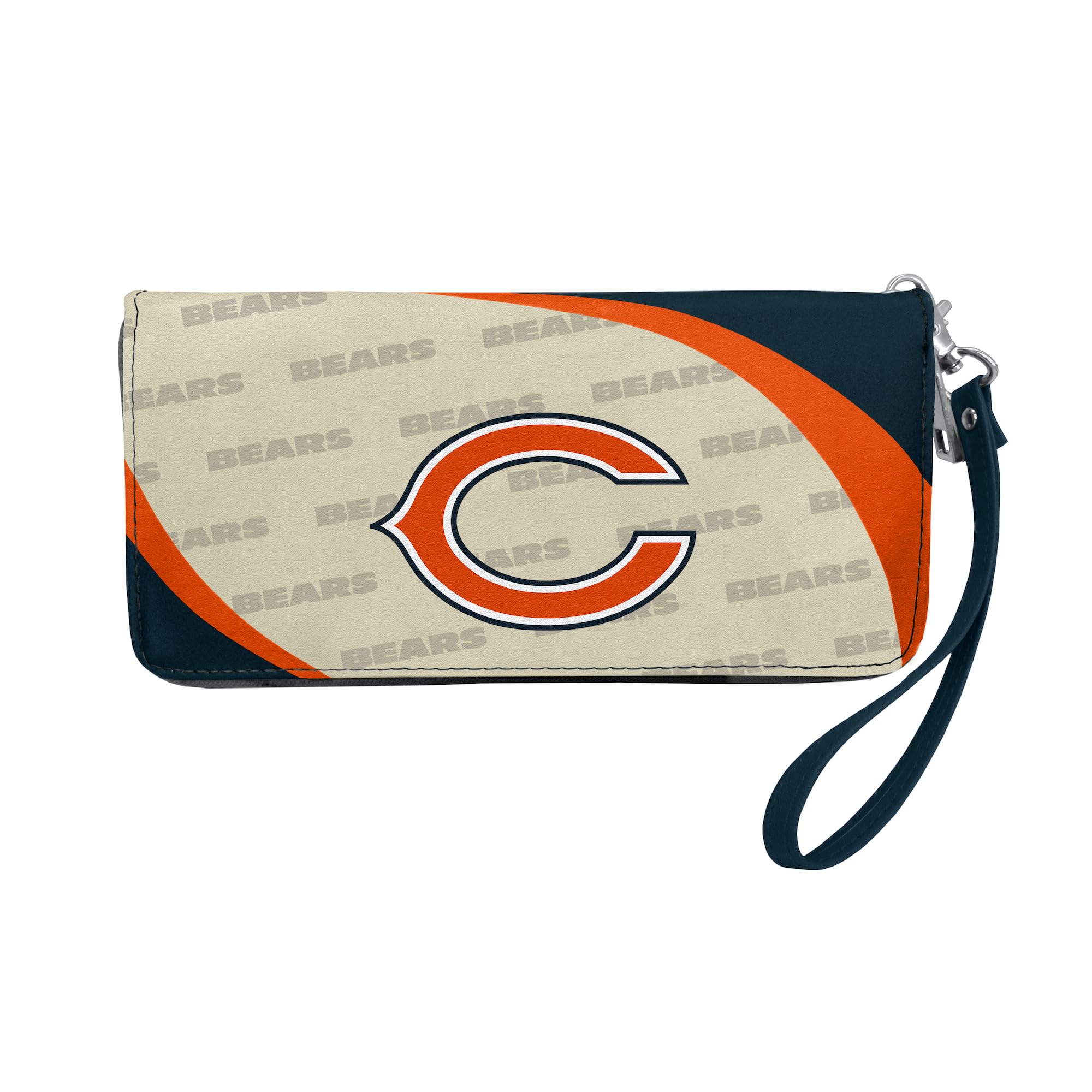 Little Earth Productions Littlearth Unisex-Adult NFL Chicago Bears Curve Zip Organizer, Team Color, 8" x 4" x 1"