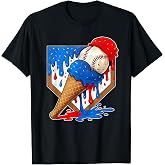 Distressed Baseball Boys Ice Cream Drip Baseball Boys Youth T-Shirt