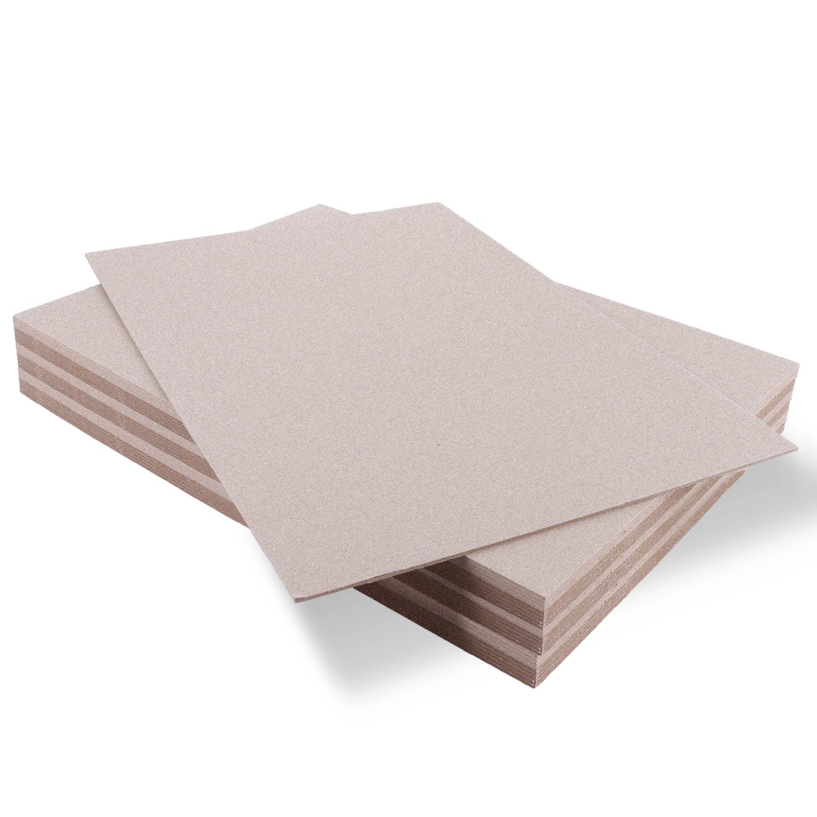 WOPPLXY A3 Greyboard 30 Sheets - 2000 Micron Grey Board A3 Mount Backing Board - 2mm Double-Side Thick Cardboards Mount Card for Craft, Model Making