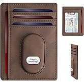 GAOCHALE Slim Wallet for Samsung Smarttag2 Front Pocket Minimalist Leather Wallet Compatible with Samsung Tag RFID Blocking Card Holder(Coffee)