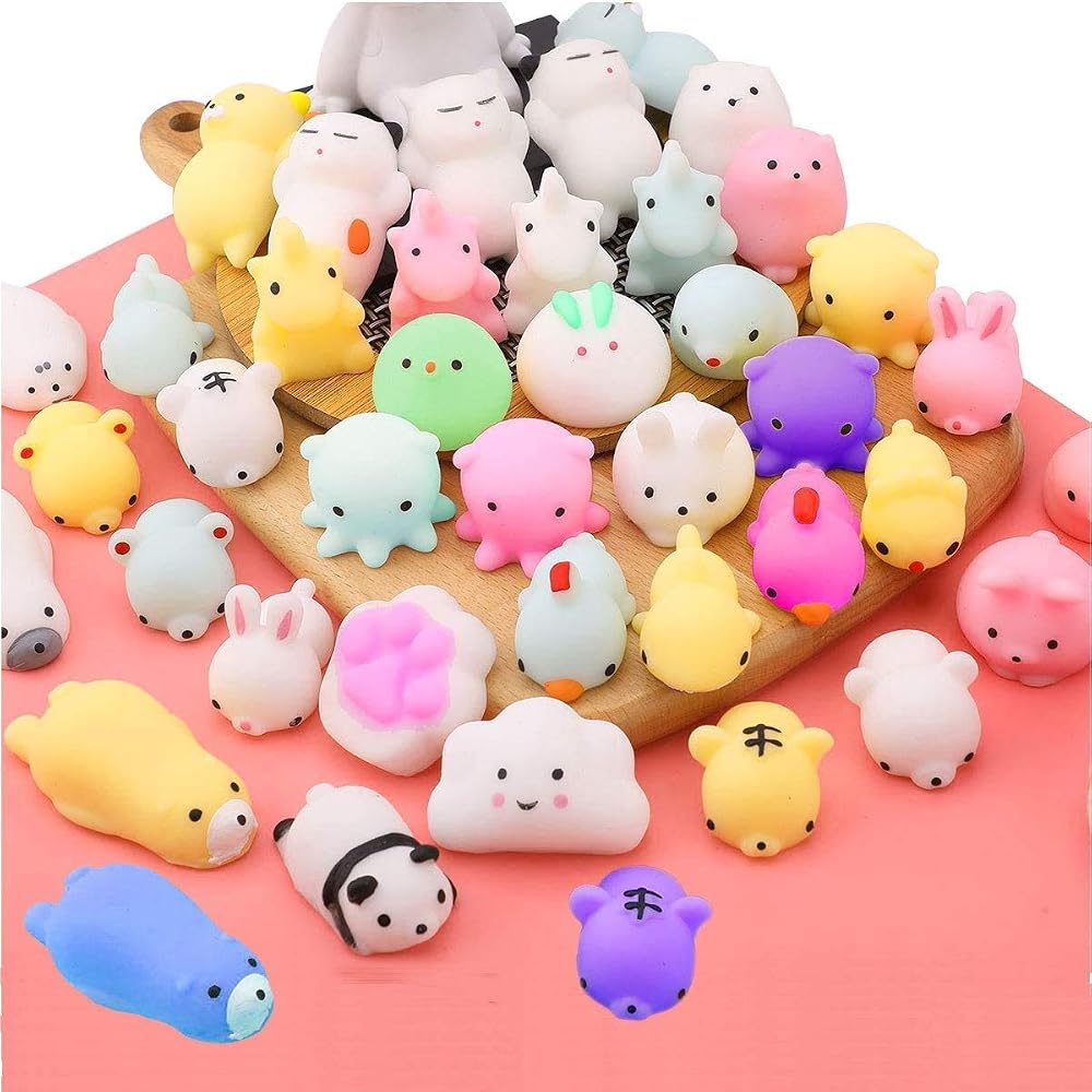 ENThur 18pcs Mochi Squishy Toys - Animals Stress Relief for Kids