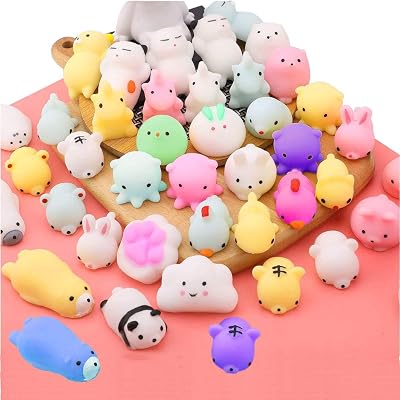 ENThur 18pcs Mochi Squishy Toys - Animals Stress Relief for Kids