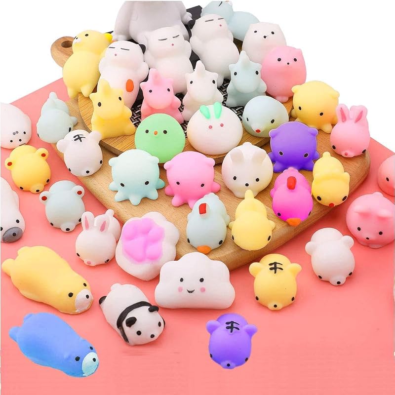 ENThur 18pcs Mochi Squishy Toys - Animals Stress Relief for Kids