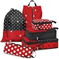 beautype 6 Set Travel Packing Cubes for Kids, Cute Compression Bags for Storage Packing with Shoe Bags for Packing In Suitcas