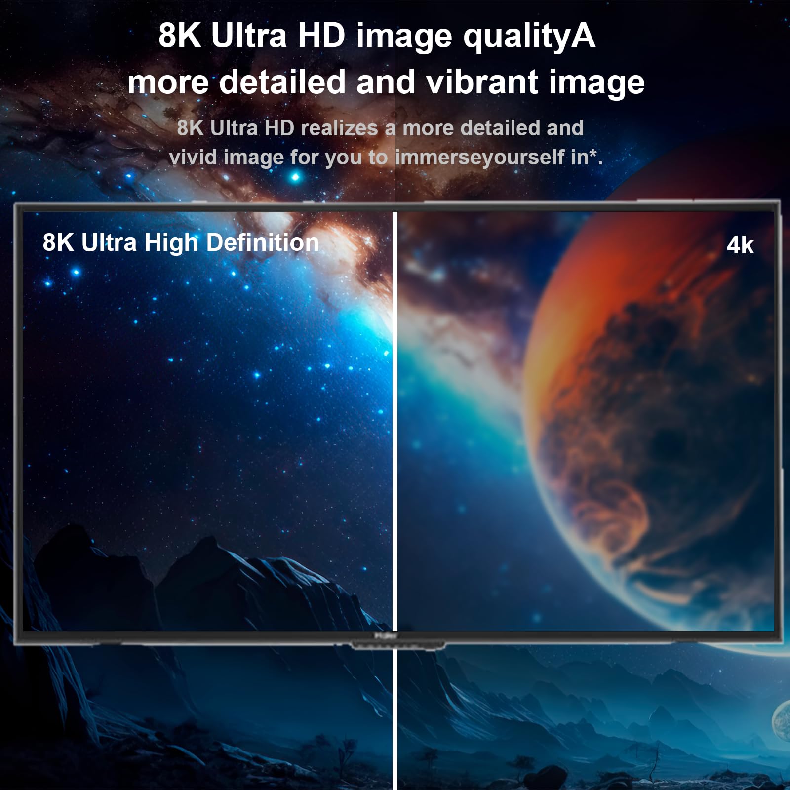 Streaming Media Player Converts Regular TV to Smart TV 4K Resolution Built-in Android 14.0 OS Quad-Core Processor WIFI6 Bluetooth Bluetooth Voice Remote 2GB+8GB Memory (M9-8K)