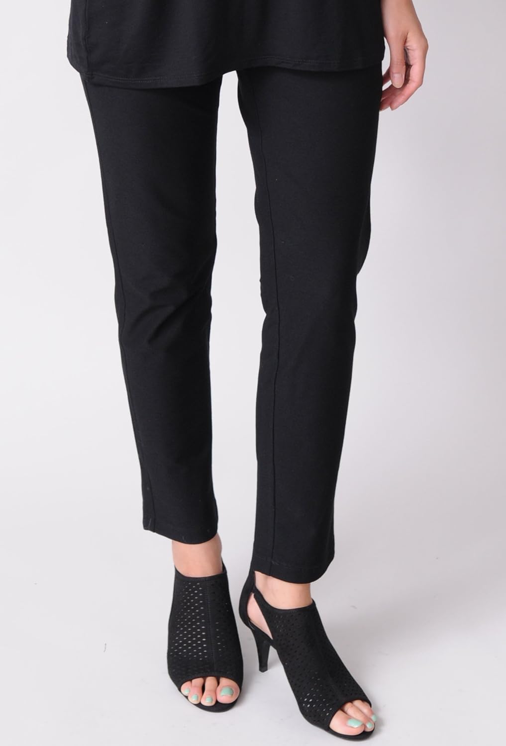 washable stretch crepe slim pant