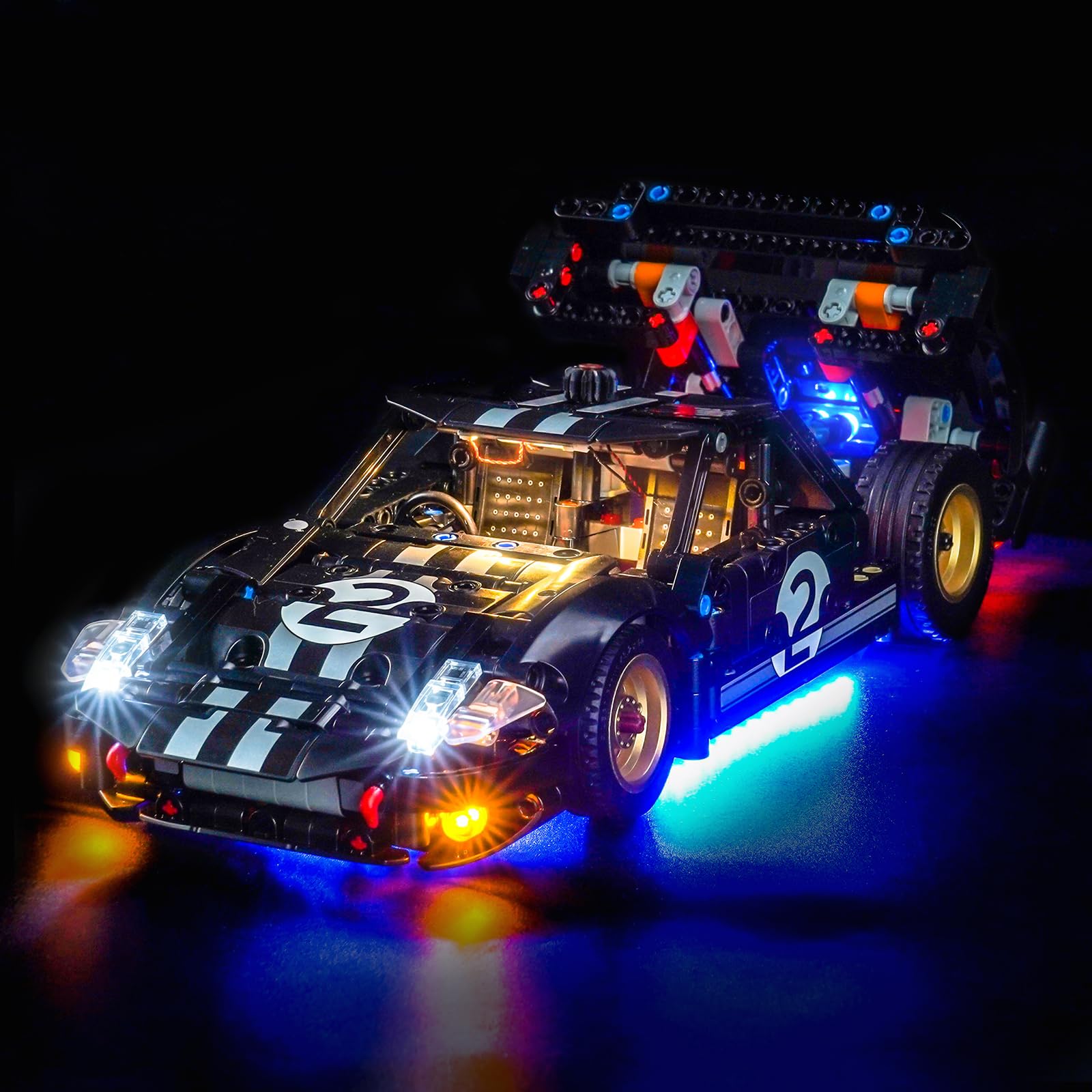Light Kit Compatible with Lego 1966 Ford GT40 MKII Race Car 42223 (No Model), Decoration Lighting Set Compatible with Lego 1966 Ford GT40 MKII Race Car Building Blocks Model
