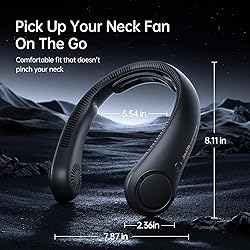 JISULIFE Portable Neck Fan Upgraded, Neckbrace