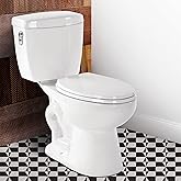 Alphabath 17“ Comfort Height Toilet with Soft close seat, Two piece Toilets for Bathroom, Nano Self-Cleaning Glaze, 1.01 GPF 