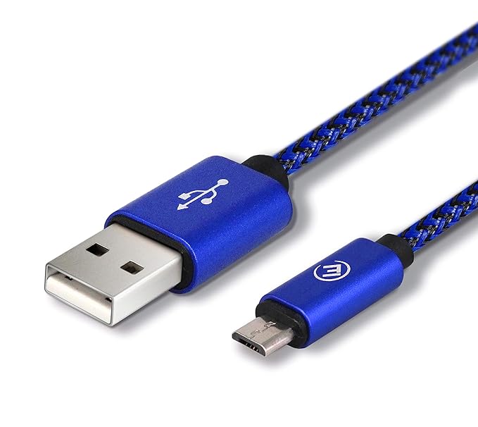 EVOMIND Micro USB Kabel in geflochtenes Nylon 1M Schnellladekabel und Datenkabel für Samsung Galaxy S7/ S6/ J3/ J5, Huawei P1