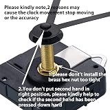 Esteopt Clock Mechanism Kit Battery Powered Quartz Movement Gold Black 2Pcs view 3