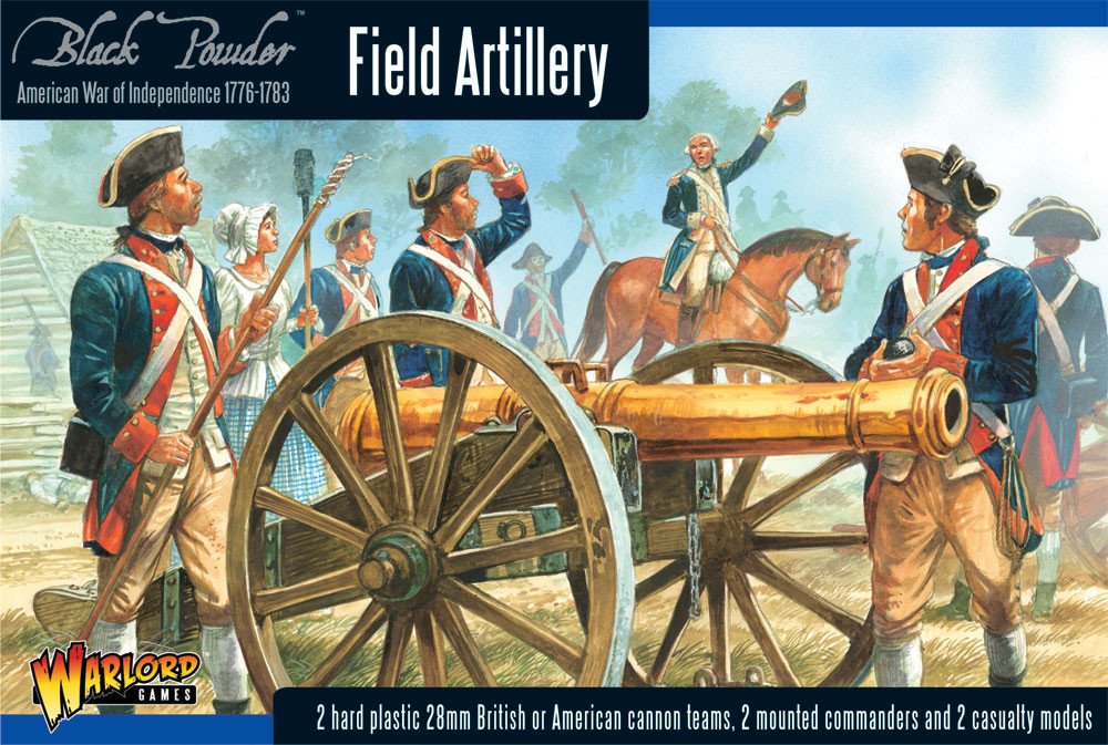 Field Artillery - 28mm Scale Plastic Miniatures for Black Powder by Warlord Games - Highly Detailed American War of Independence Era for Table-top Wargaming