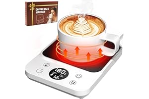 MXMZHXU 2024 Upgraded Coffee Mug Warmer for Desk, Smart Electric Coffee Warmer, 1H Drink Water Reminder, 4 Mode, 8H Auto Shut Off, 9 Temperature, 12H Timer, Gifts for Women and Men