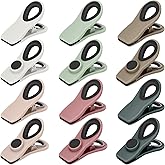 TACGEA Chip Clips, Magnetic Bag Clips for Food Storage, 12 Pack, Neutral | Heavy Duty Clips with Airtight Seal, Strong Spring, for Food, Snack, Fridge, Office