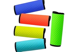 BAGSWEET Luggage Handle Wrap for Suitcase/Carry On/Backpacks-Neoprene Luggage Handle Wraps Bright Luggage Identifiers/Tags/Spotter/Markers Travel Accessories/Essentials (5 Mixed Colors)