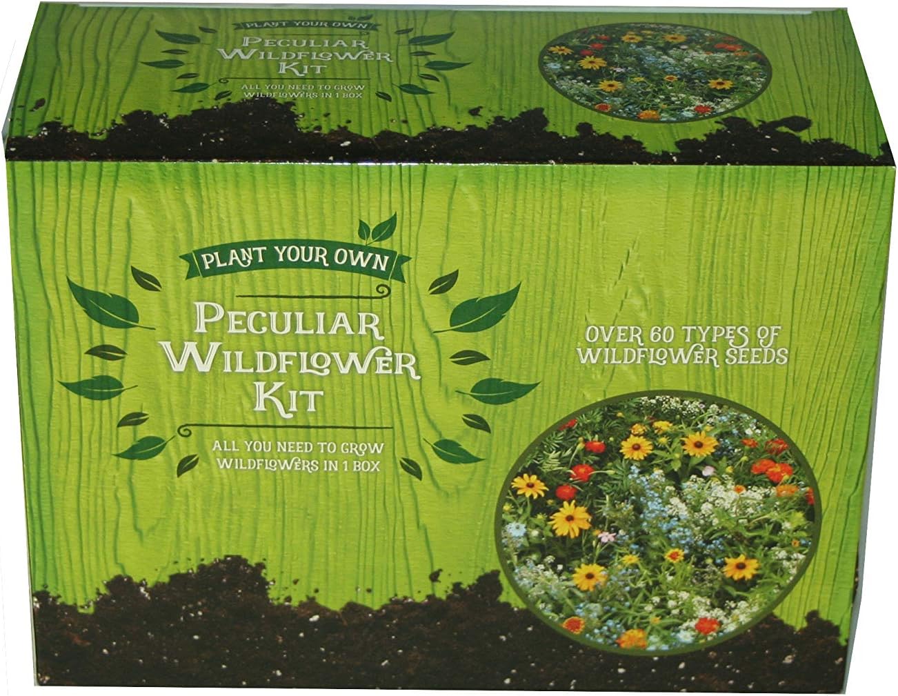 Peculiar Wildflower kit, Wild Flower Seed Mix Annual Meadow Plants Attracts Bees & Butterfly (250g Mais Granulate