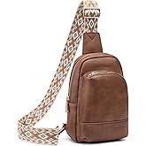 SENDEFN Sling Bag For Women Chest Bag With Two Zipper Pockets Crossbody Shoulder Bags Backpack Fanny Pack Travel Purse