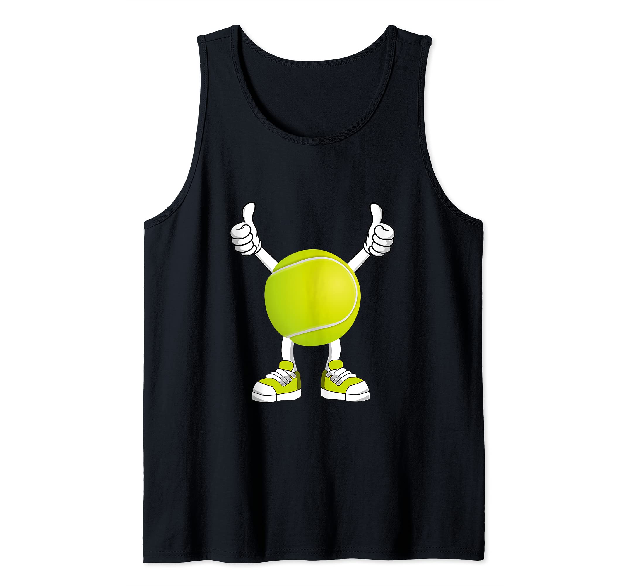 Tennis Player Comic Tennis Ball Tank Top