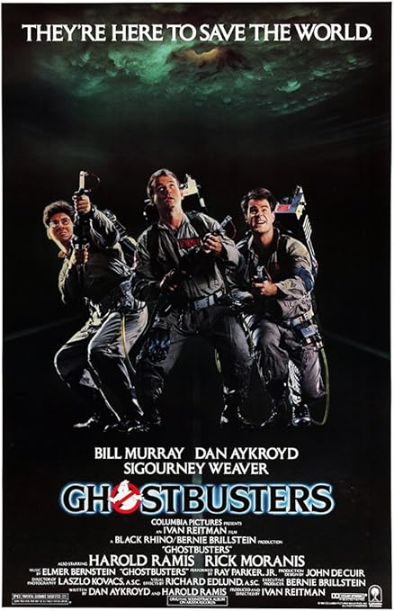 Ghostbusters Movie Poster 1984 Ivan Reitman Bill Murray Dan Aykroyd Sigourney Weaver Harold Ramis Rick Moranis A2 Size 42 0 X 59 4 Cm 16 53 X 23 39 Inches Amazon Co Uk Kitchen Home