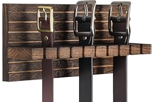UGZOO Belt Organizer for Closet, Belt Hanger Wall Mounts to Hold 9 Belts Without Slipping, Space Saving Belt Rack for Closet 