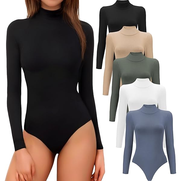 MLYENX 5 Pack Short Sleeve +Long Sleeve Bodysuits(Size:X-Large) at