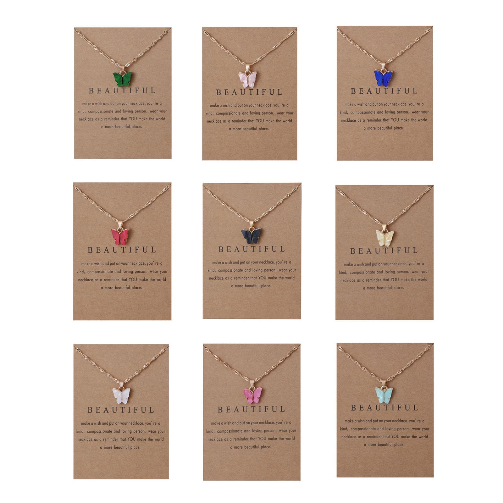 Photo 1 of ****MISSING PART ***
Rrdaily 9 Pcs Dainty Colorful Butterfly Pendant Necklace Set for Women,Bohemian Acrylic Butterfly Chain Necklace Cute Jewelry Gift (Style#B-gold card)