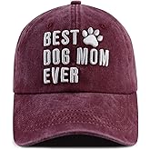 Funny Best Dog Mom Hats for Women Mama, Adjustable Cotton 3D Embroidered Mothers Day Baseball Cap