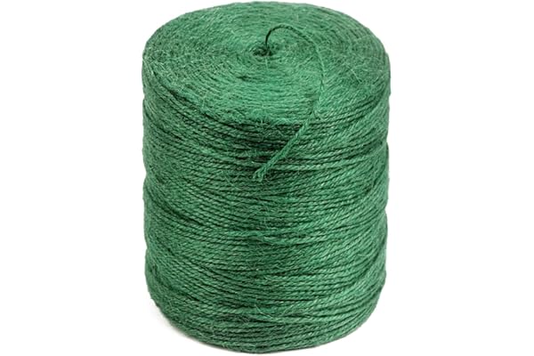 PerkHomy Garden Twine Strong Natural Jute 800 Feet Long Green Twine for Gardening Tomato Climbing Plant Tie Floristry Crafts Gift Wrapping Packing Decor (Green 2mm * 800feet)