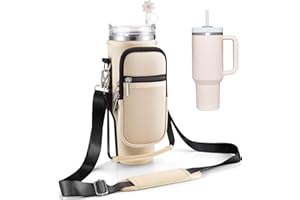 KTKUDY Carrier Bag with Phone Pocket for Stanley 40 oz Tumbler with Handle & Simple Modern 40oz Tumbler - Water Bottle Sling Sleeve Holder for Stanley Cup Accessories with Adjustable Shoulder & Hand Strap
